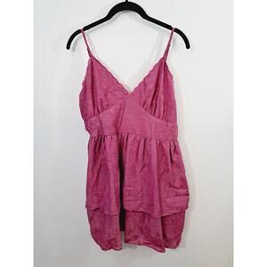 NWT Wild Fable Pink Tiered Mini Dress In Size XL Summer Lightweight